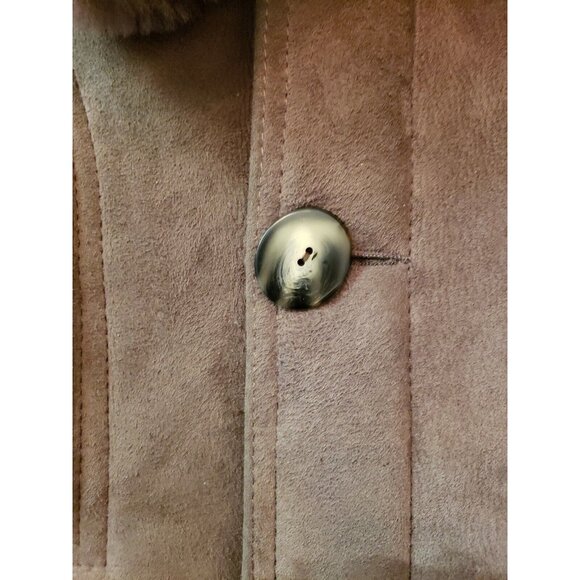 Jacques Jekel Shearling Coat Mens 40 Brown Sheepskin Rancher Jacket Leather - Picture 13 of 16